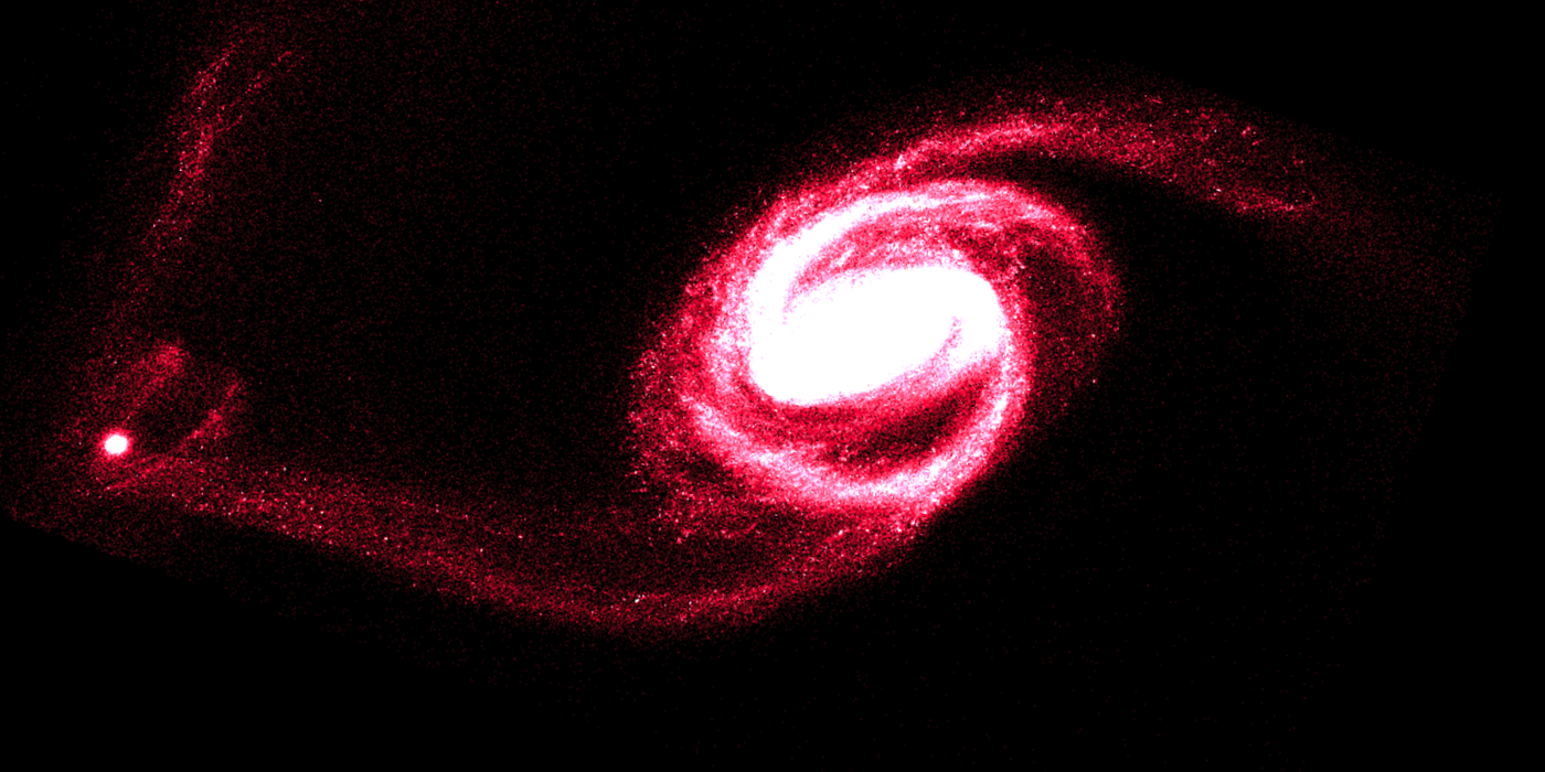 Two interacting galaxies